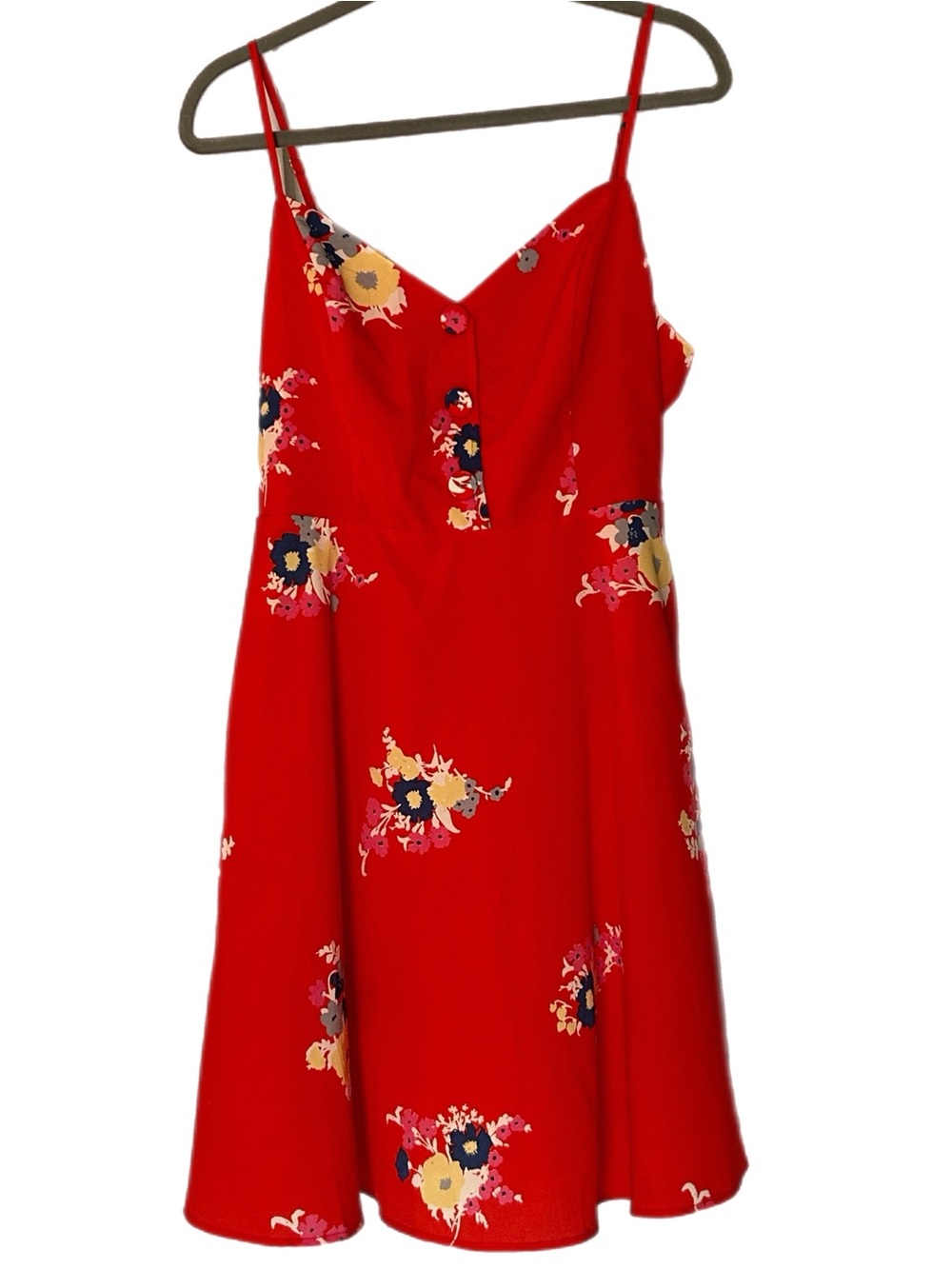 Modcloth | Living Lightheartedly Red Floral Dress Sundress